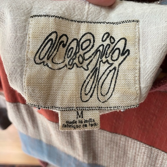 Ace&Jig puff sleeve cropped top - cute stripe colored - Picture 4 of 5